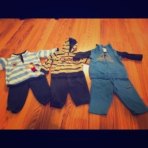 3 sets of pants and sweaters